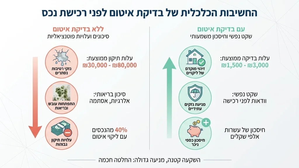 נוצר על ידי מודל בינה מלאכותית Gemini Pro מהנדס בניין מבצע בדיקת איטום בדירה באמצעות ציוד טכנולוגי מתקדם