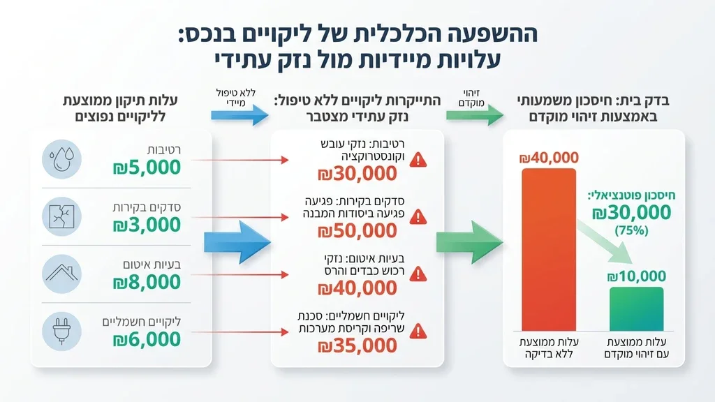 טבלת השוואת ליקויי בנייה